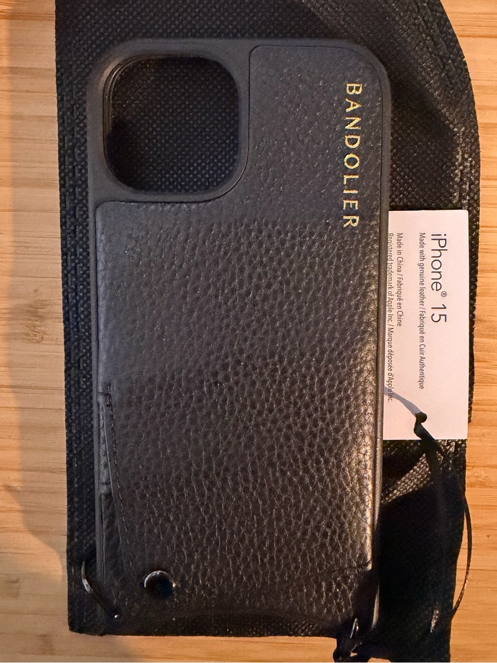 BANDOLIER CROSSBODY iPHONE 15 CASE IN BLACK/PEWTER